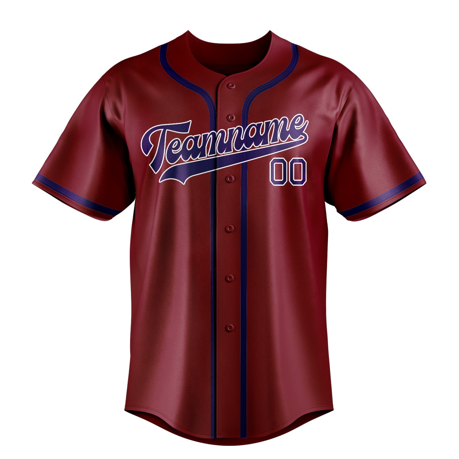 Benutzerdefiniertes Professionelles Karmesinrot Lila Baseballtrikot