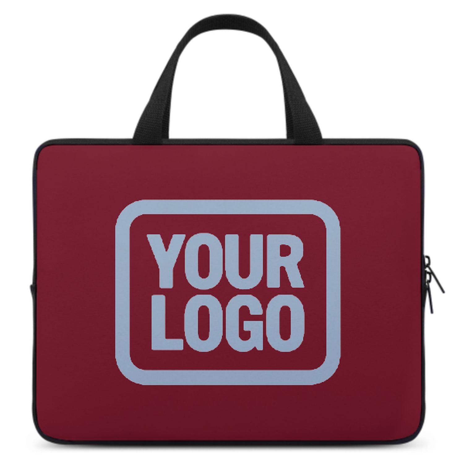 Maßgeschneidertes Karmesinrot Light Blue Laptop Tasche