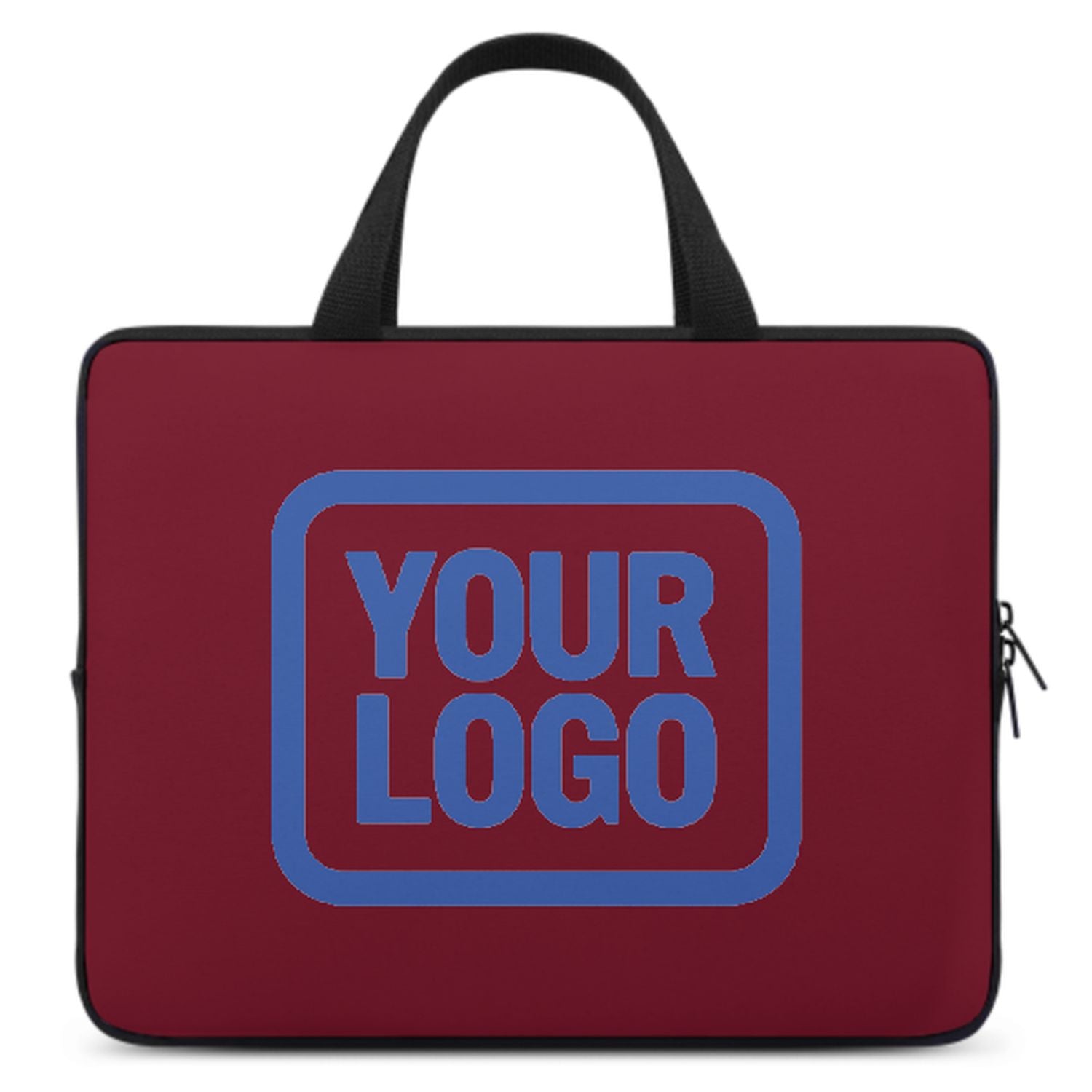 Maßgeschneidertes Karmesinrot Sky Blue Laptop Tasche