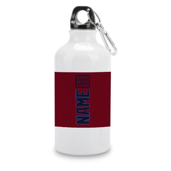 Maßgeschneidertes Karmesinrot Stahlblau Sportflasche