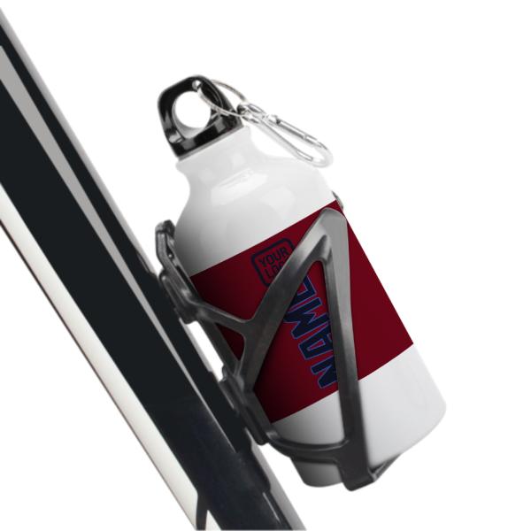 Maßgeschneidertes Karmesinrot Stahlblau Sportflasche