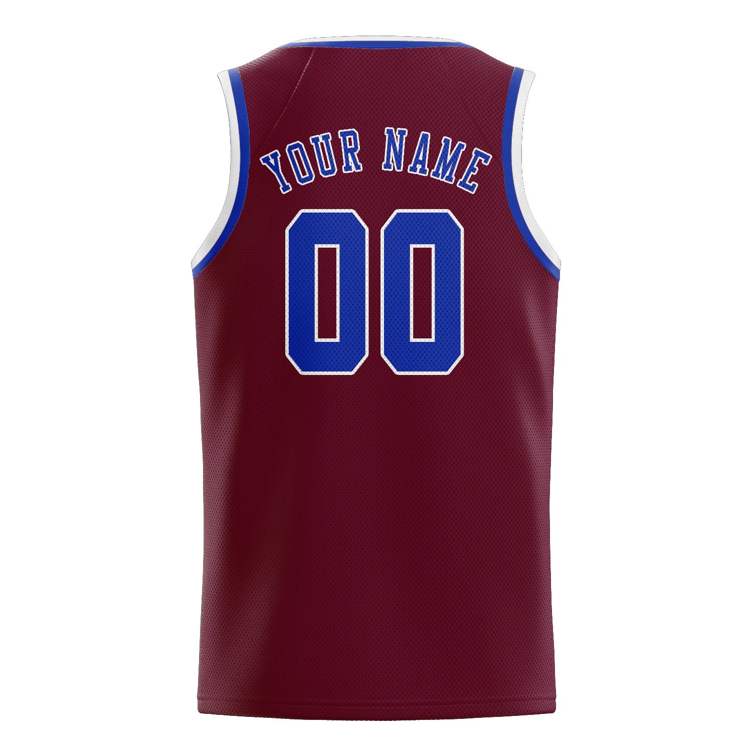 Benutzerdefiniertes Professionelles Karmesinrot Himmelblau Basketballtrikot