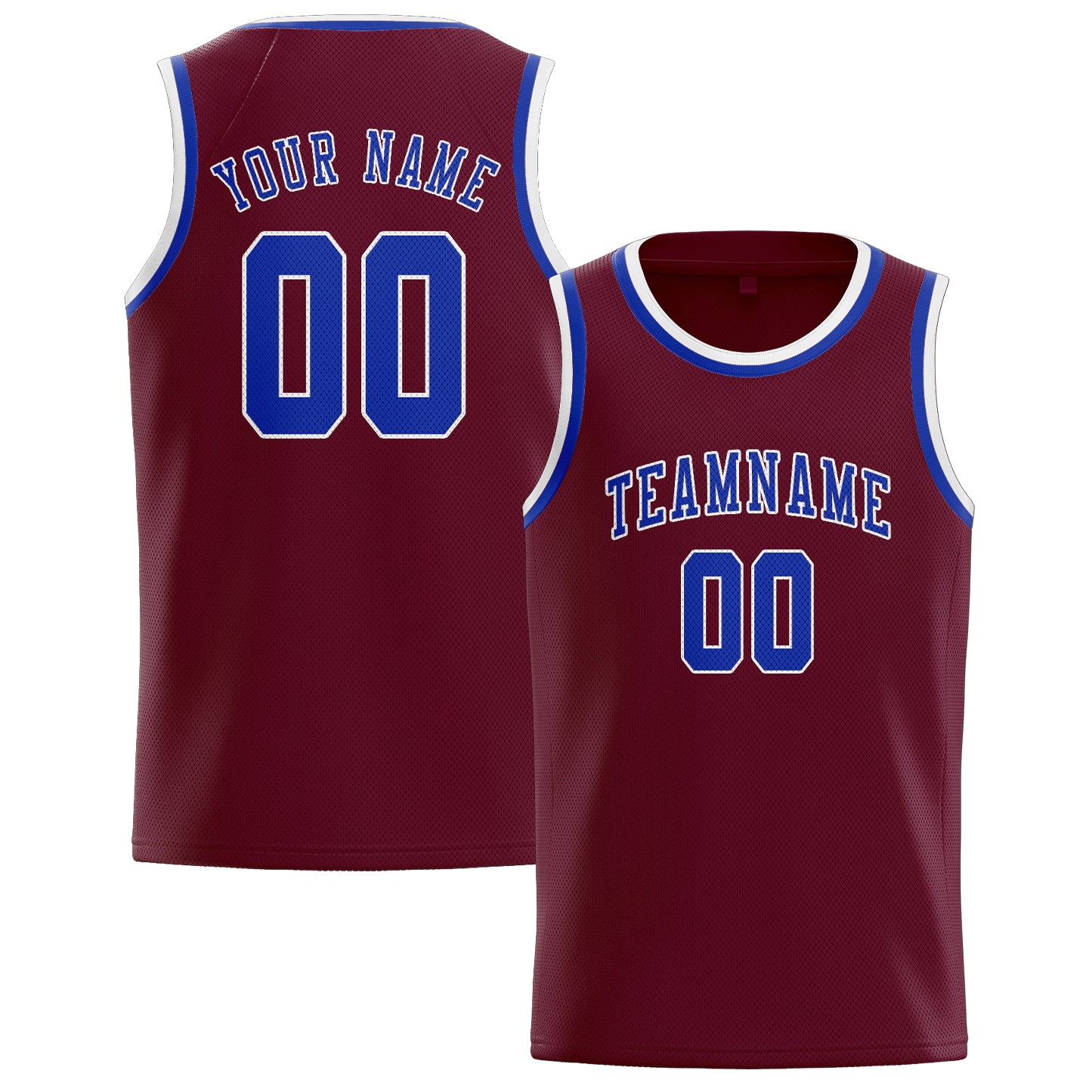 Benutzerdefiniertes Professionelles Karmesinrot Himmelblau Basketballtrikot
