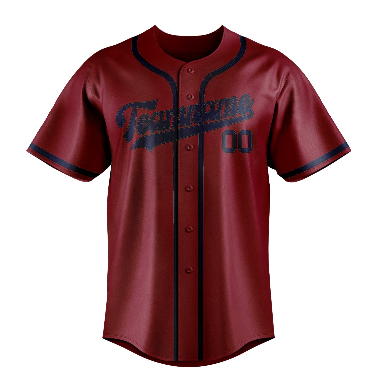 Benutzerdefiniertes Professionelles Karmesinrot Marineblau Baseballtrikot