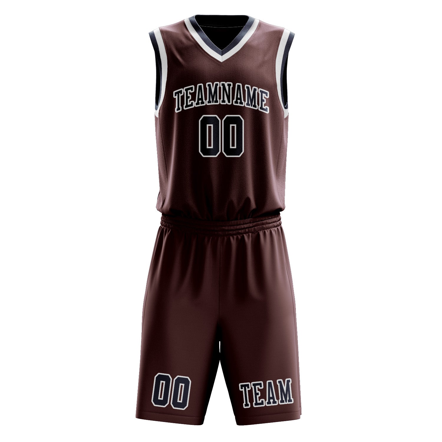 Benutzerdefiniertes Professionelles Karmesinrot Marineblau Basketballtrikot-Set