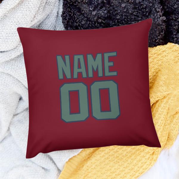 Federa per cuscino personalizzata color verde acqua cremisi