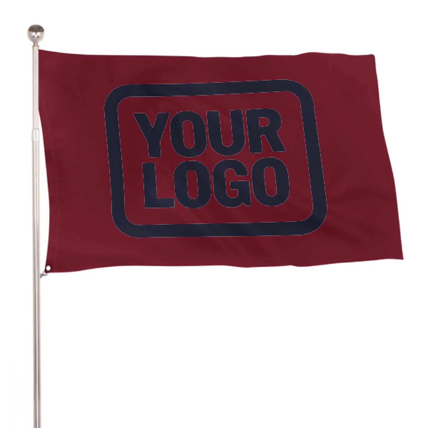 Maßgeschneidertes Karmesinrot Stahlblau Flagge