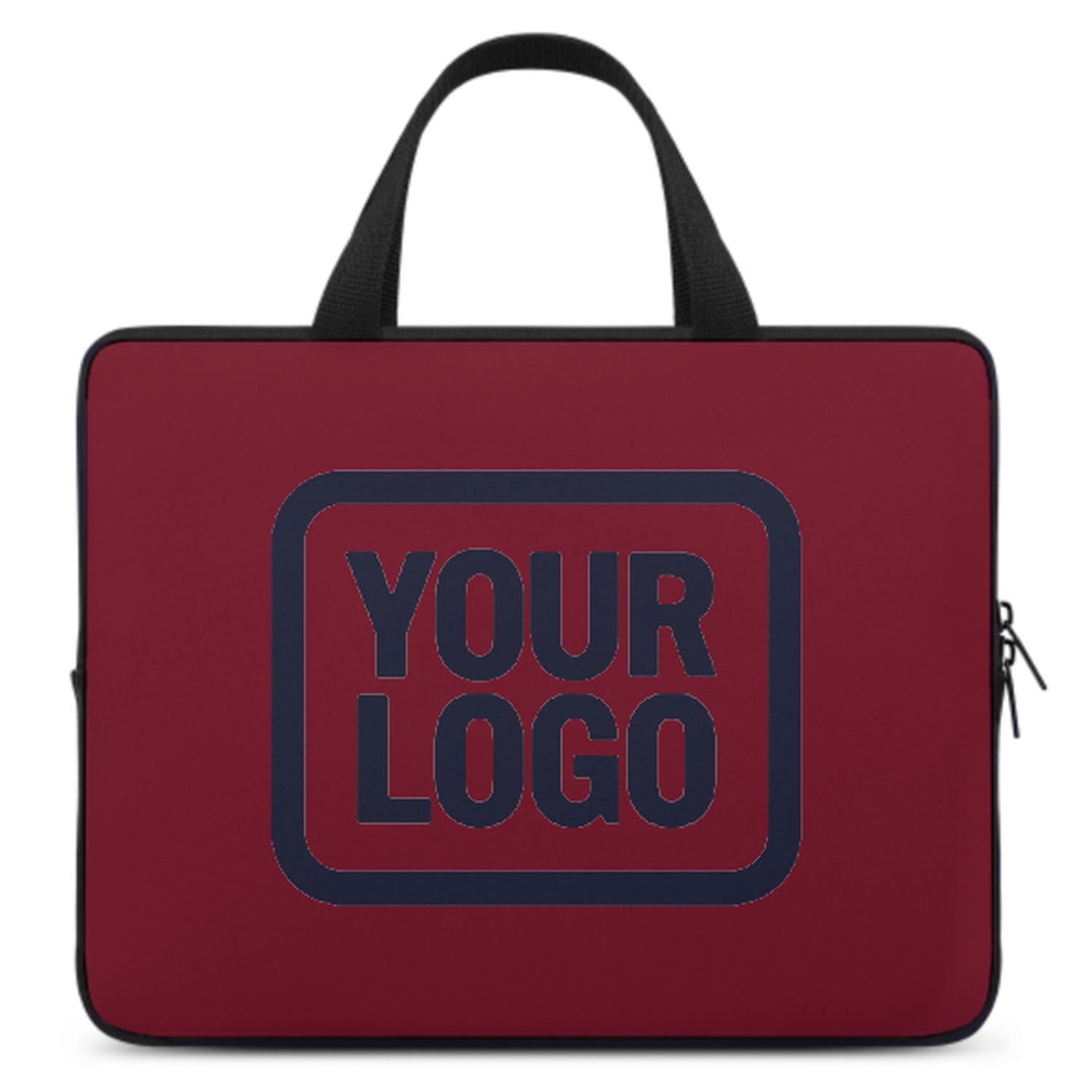 Maßgeschneidertes Karmesinrot Navy Laptop Tasche