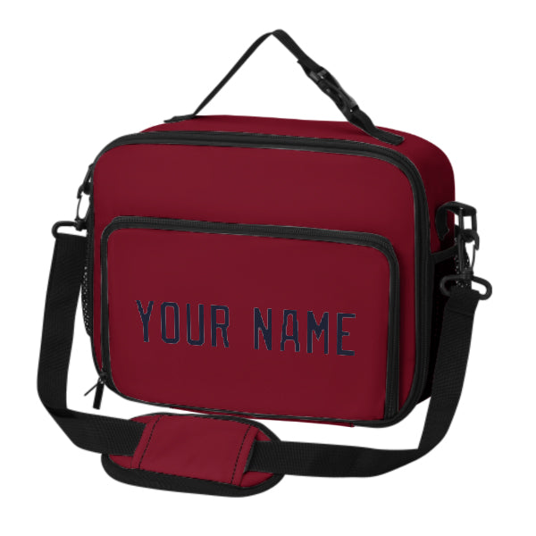 Maßgeschneidertes Karmesinrot Navy Lunch-Tasche