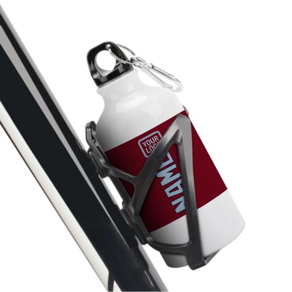 Maßgeschneidertes Karmesinrot Hellblau Sportflasche