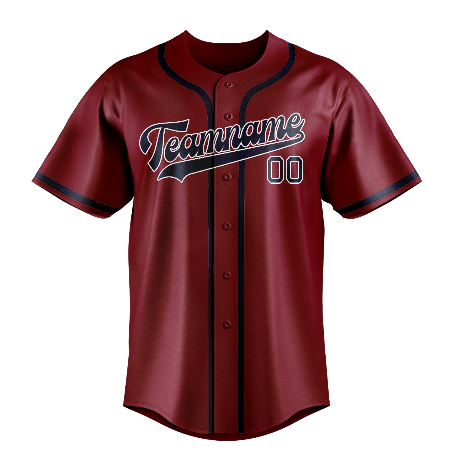 Benutzerdefiniertes Professionelles Karmesinrot Stahlblau Baseballtrikot