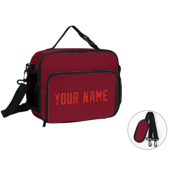 Maßgeschneidertes Karmesinrot Orange Red Lunch-Tasche