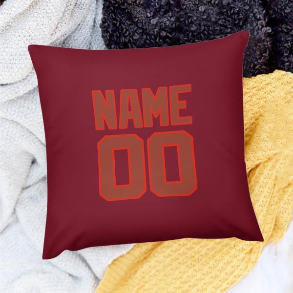 Federa personalizzata color rosso corallo cremisi