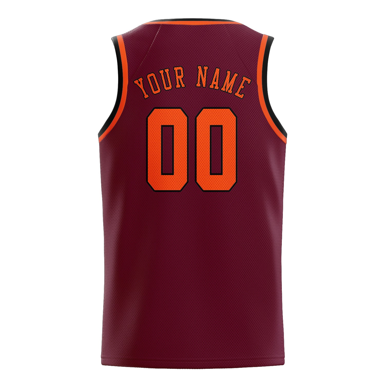 Benutzerdefiniertes Professionelles Karmesinrot Orangerot Basketballtrikot