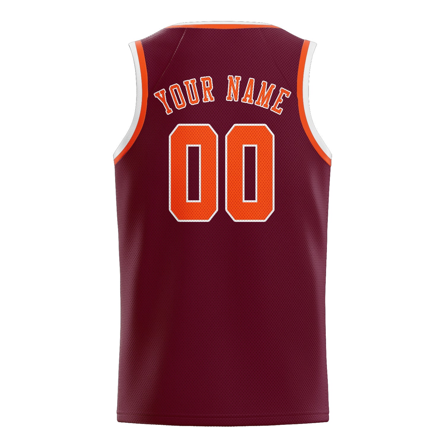 Benutzerdefiniertes Professionelles Karmesinrot Orangerot Basketballtrikot