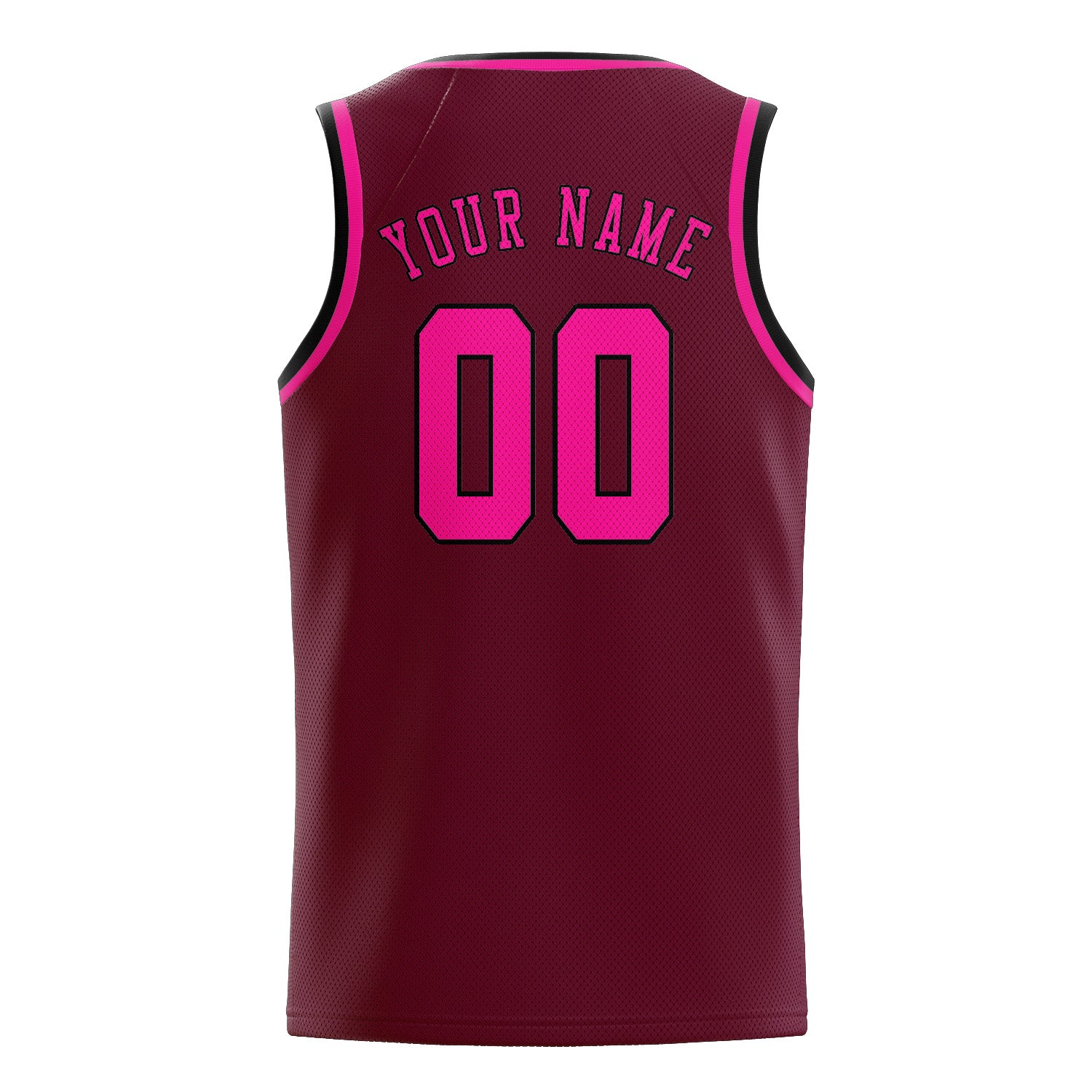 Benutzerdefiniertes Professionelles Karmesinrot Rosarot Basketballtrikot