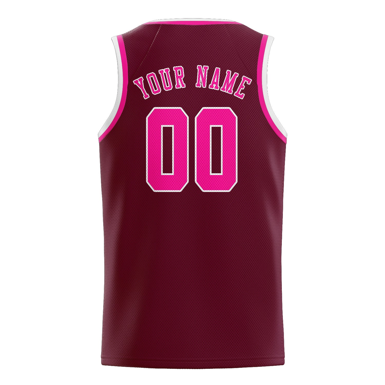 Benutzerdefiniertes Professionelles Karmesinrot Rosarot Basketballtrikot