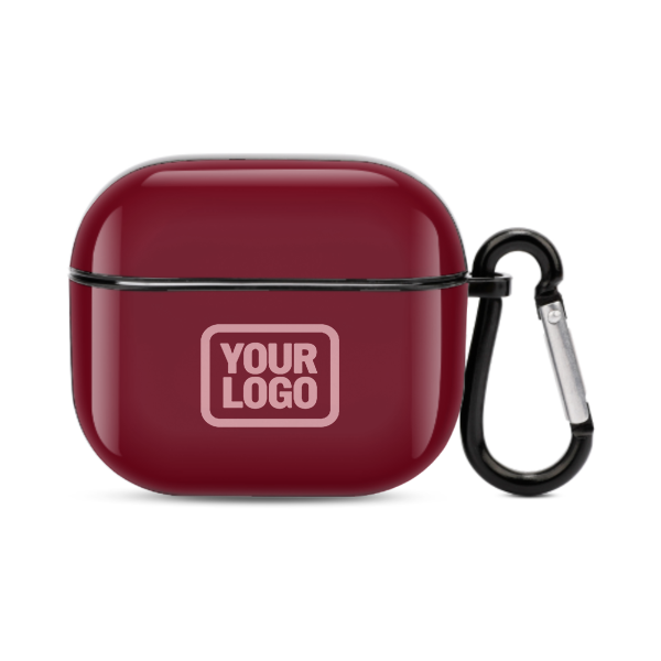 Maßgeschneidertes Karmesinrot Rosa AirPods-Hülle (3. Generation)