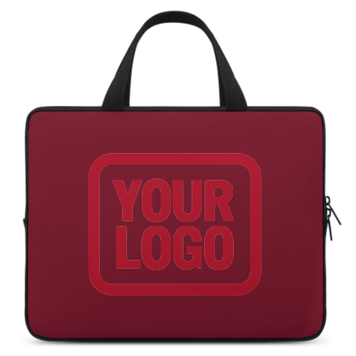 Borsa per laptop rosso cremisi personalizzata
