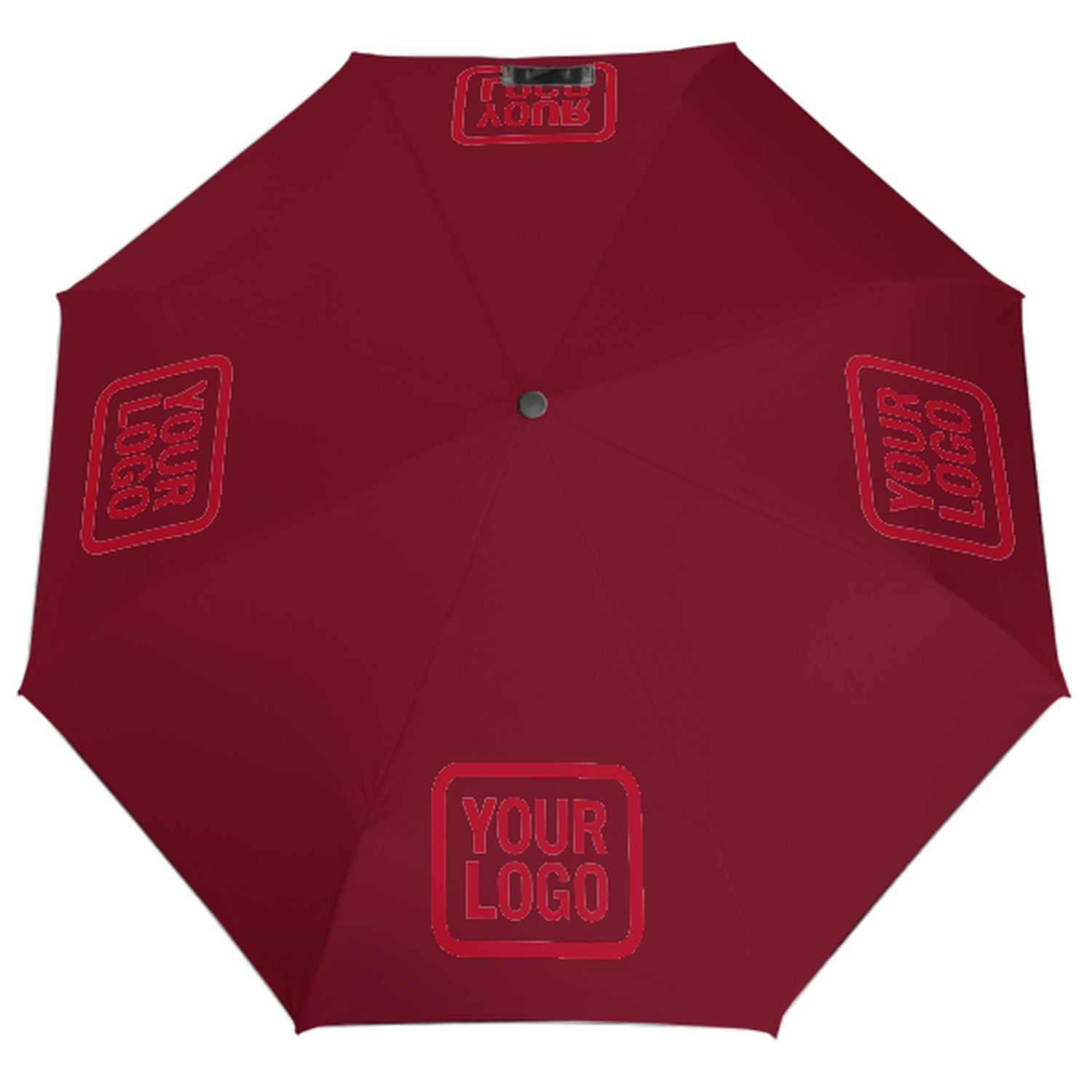 Maßgeschneidertes Karmesinrot Rot Automatik-Regenschirm
