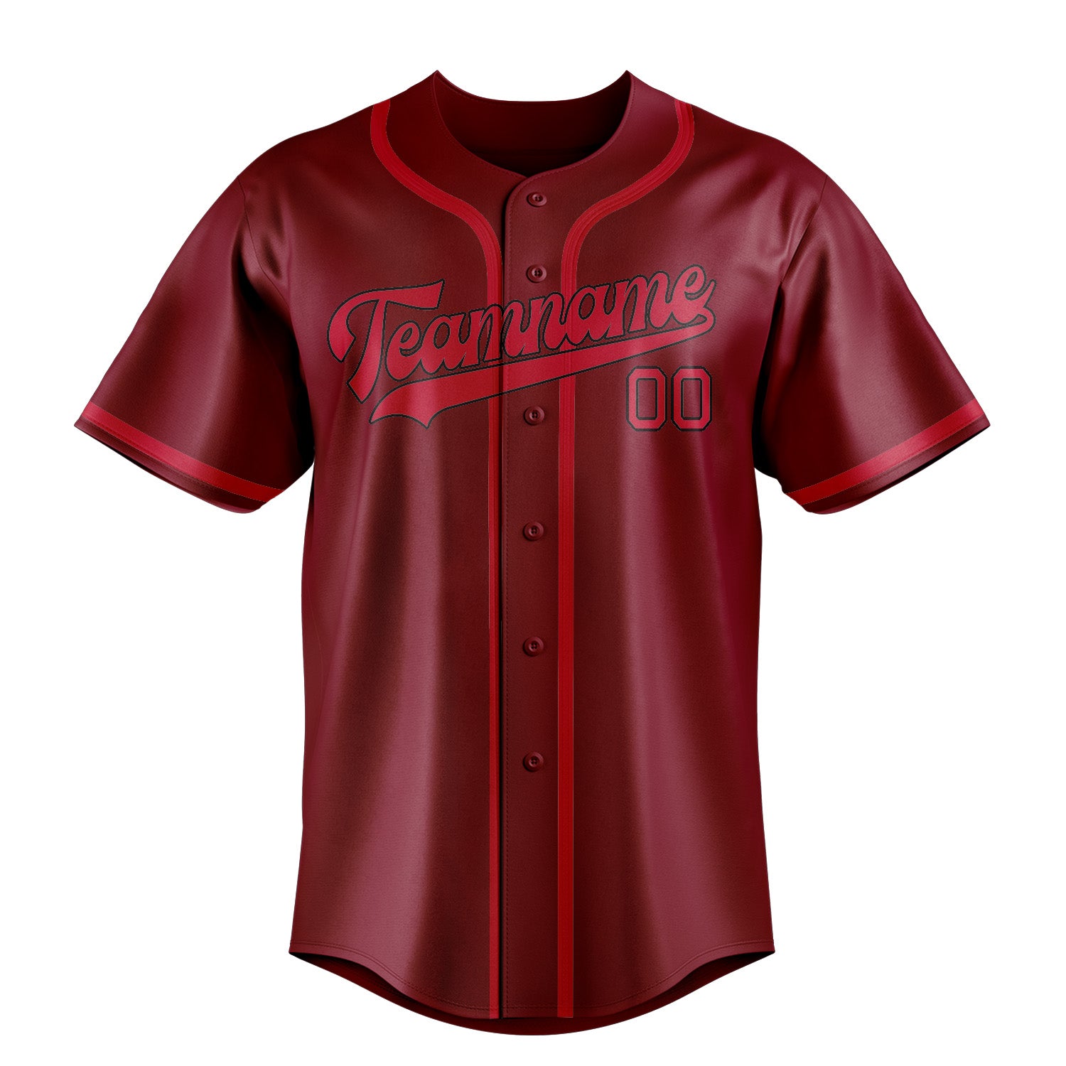 Benutzerdefiniertes Professionelles Karmesinrot Rot Baseballtrikot