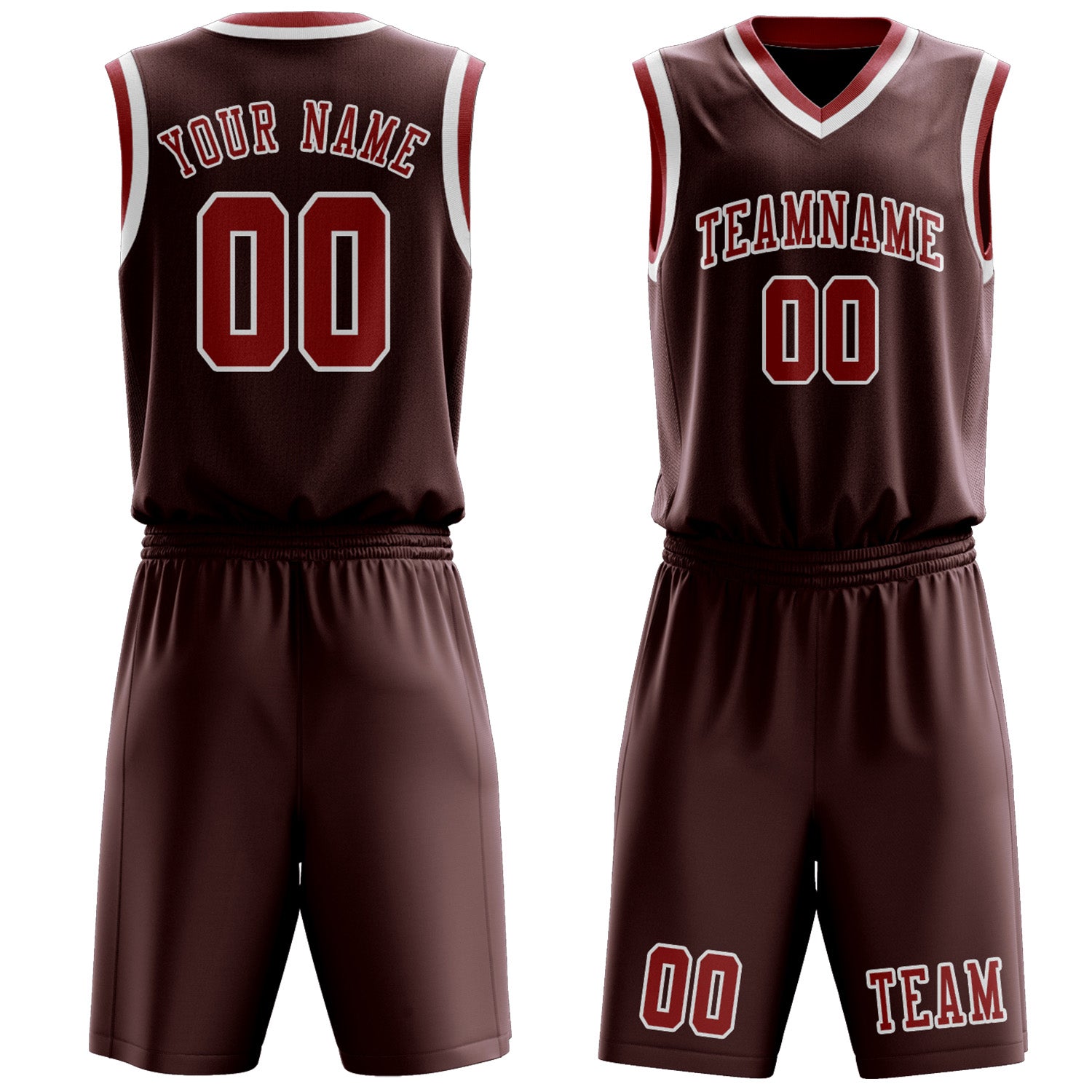 Benutzerdefiniertes Professionelles Karmesinrot Rot Basketballtrikot-Set