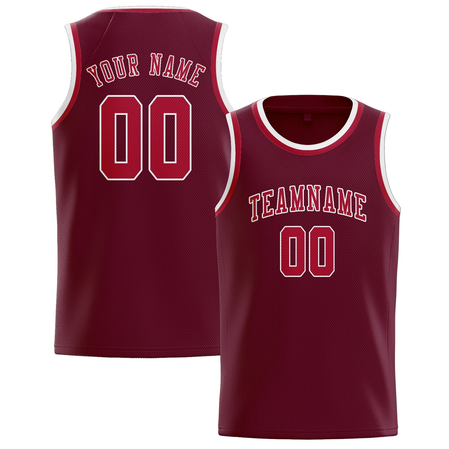 Benutzerdefiniertes Professionelles Karmesinrot Rot Basketballtrikot