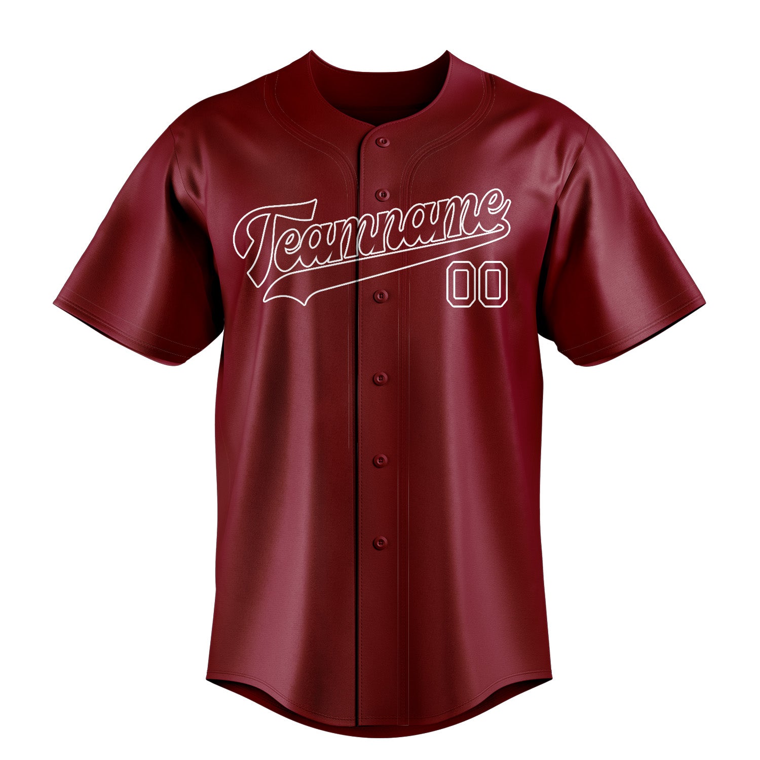 Benutzerdefiniertes Professionelles Karmesinrot Weiß Baseballtrikot