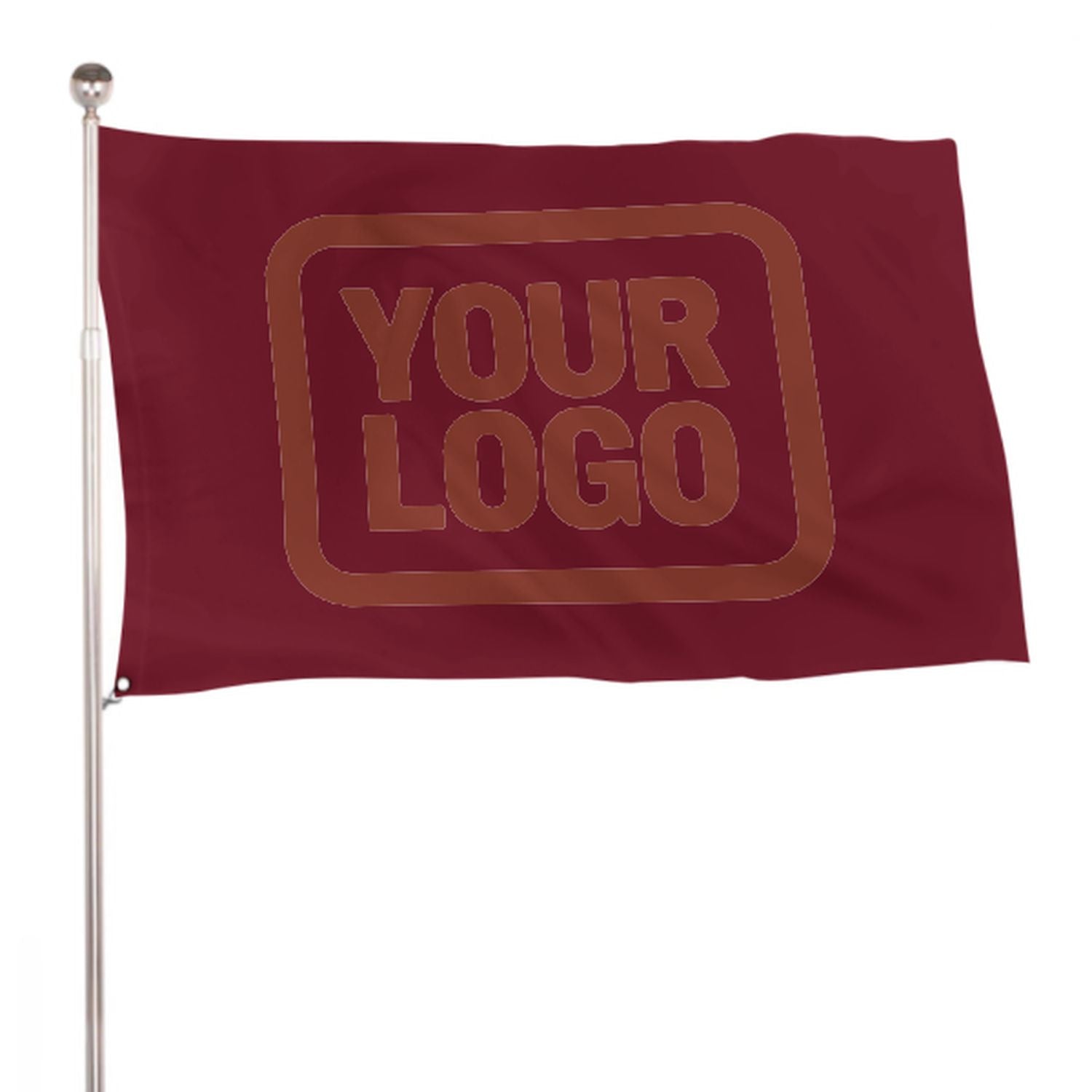 Maßgeschneidertes Karmesinrot Korallenrot Flagge