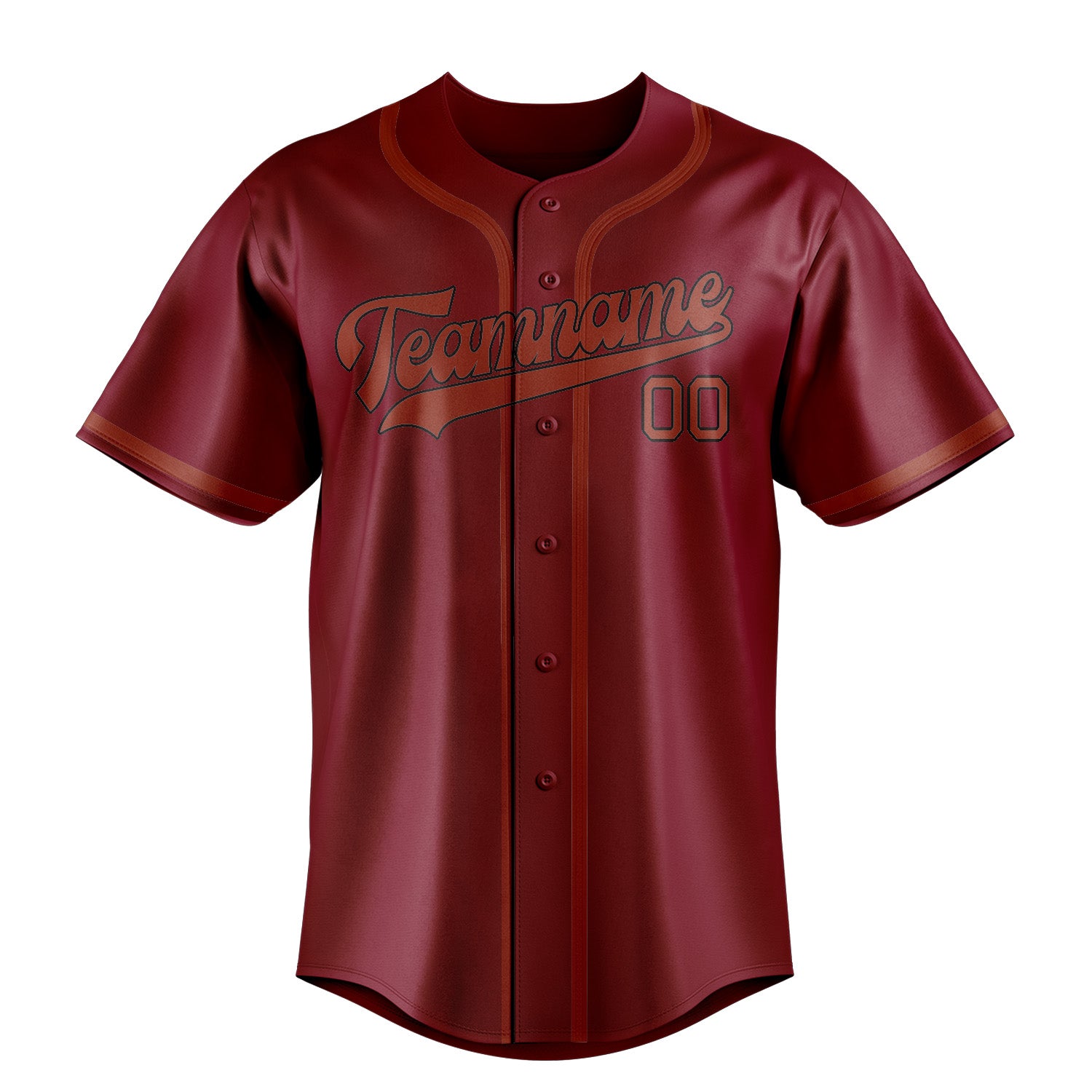 Benutzerdefiniertes Professionelles Karmesinrot Korallenrot Baseballtrikot