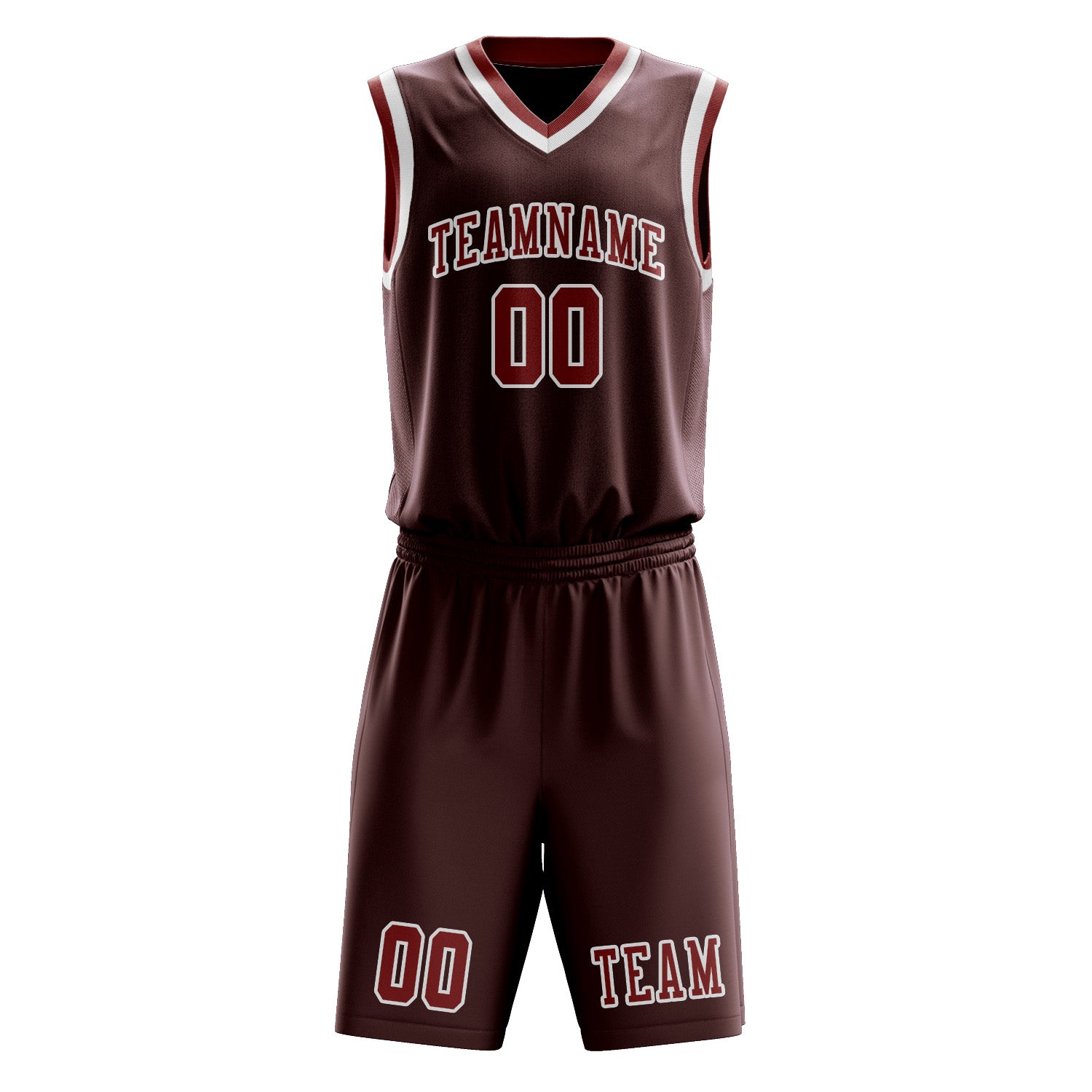 Benutzerdefiniertes Professionelles Karmesinrot Korallenrot Basketballtrikot-Set