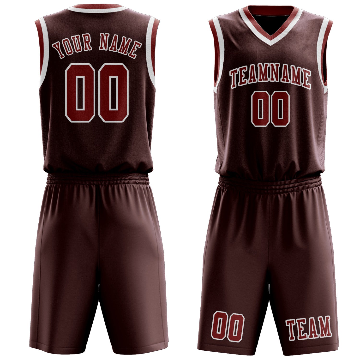 Benutzerdefiniertes Professionelles Karmesinrot Korallenrot Basketballtrikot-Set