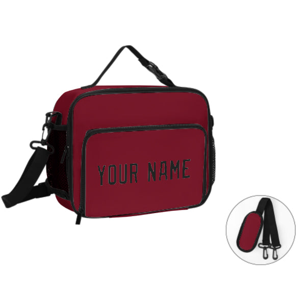 Maßgeschneidertes Karmesinrot Black Lunch-Tasche