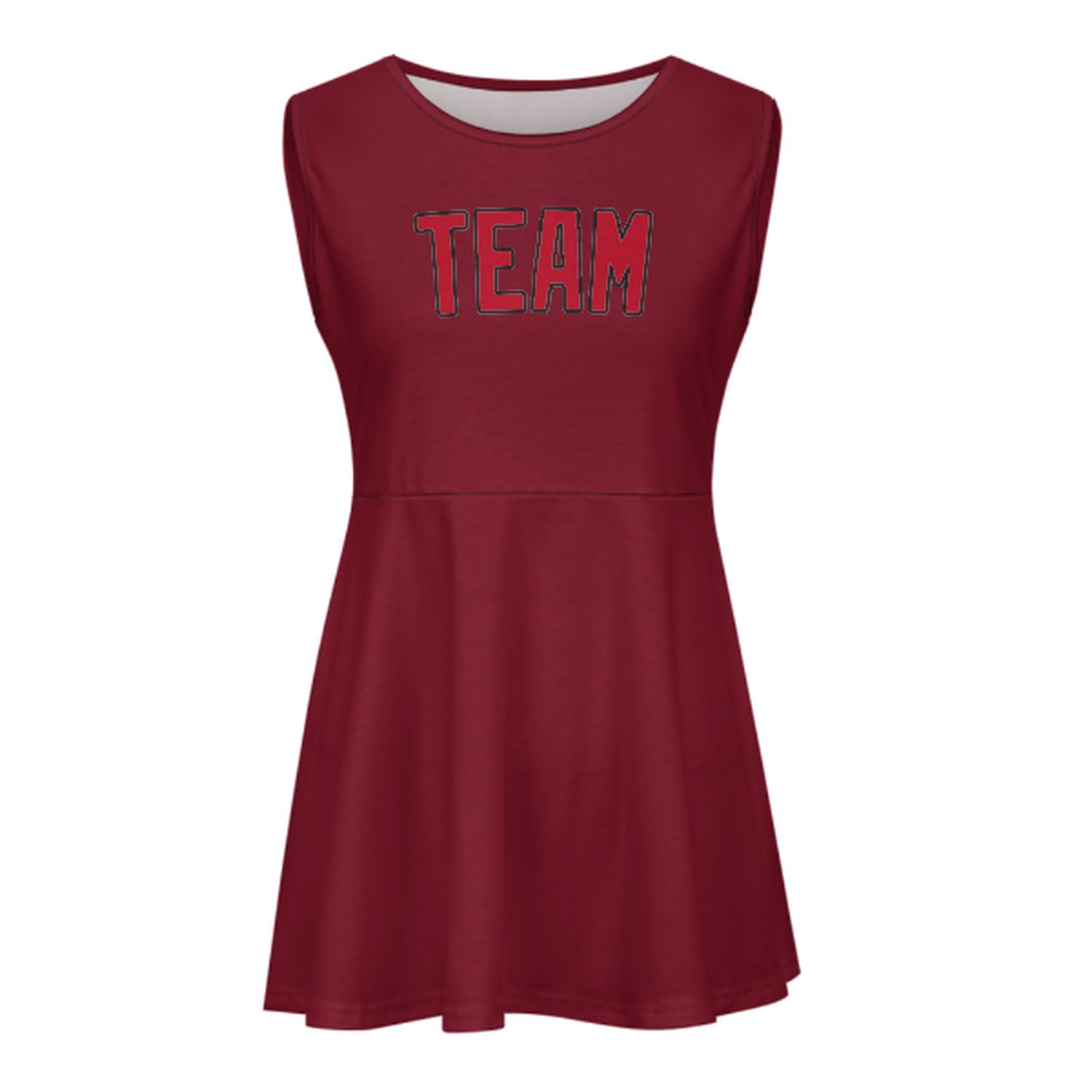 Maßgeschneidertes Karmesinrot Rot Cheerleader-Kleid