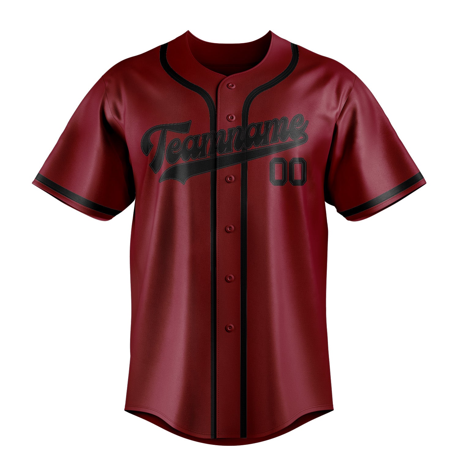 Benutzerdefiniertes Professionelles Karmesinrot Schwarz Baseballtrikot