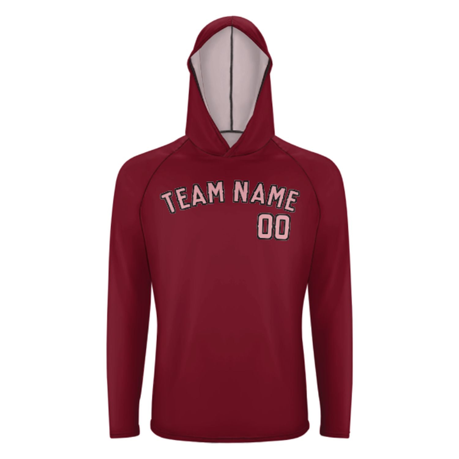 Maßgeschneidertes Karmesinrot Rosa UV-Hoodie