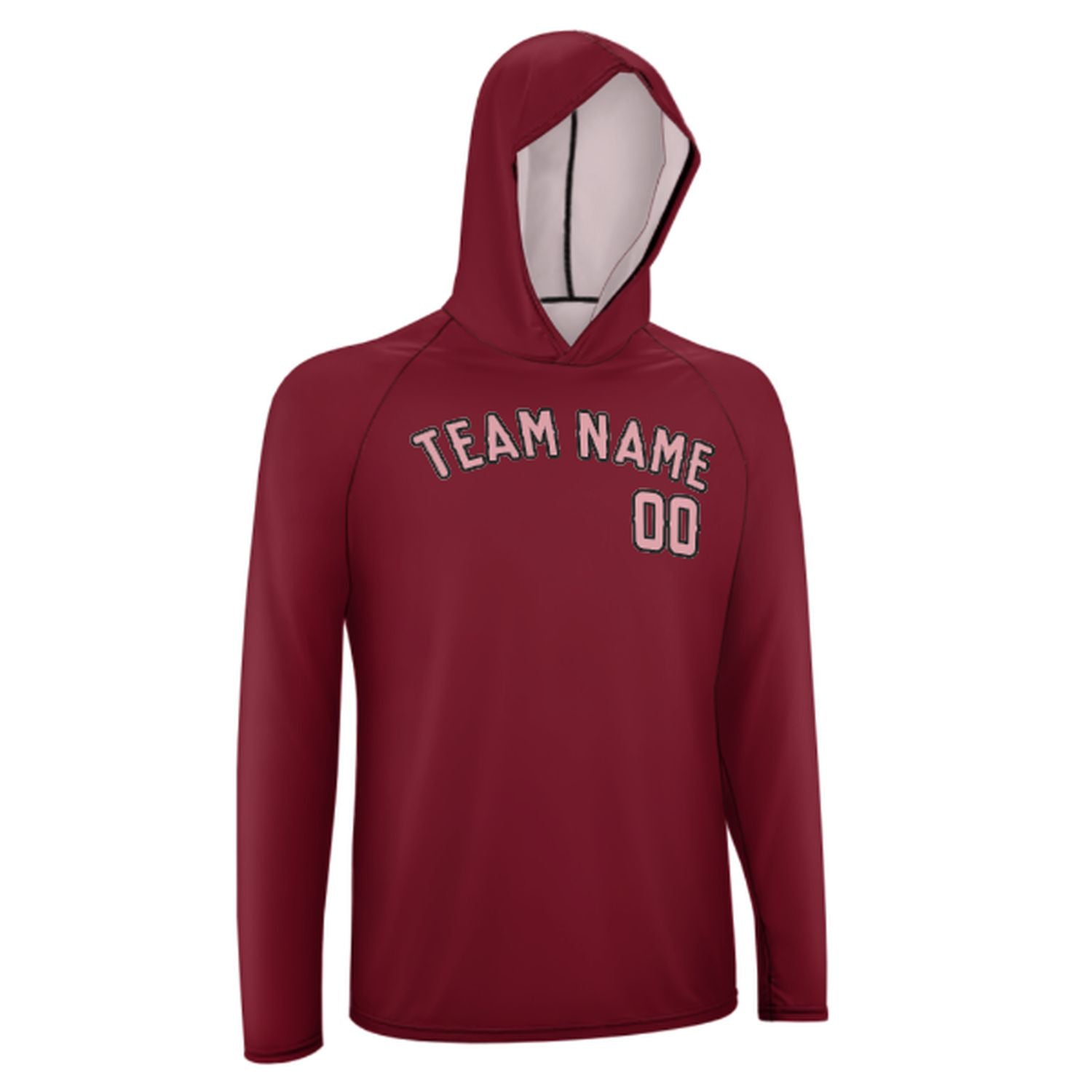 Maßgeschneidertes Karmesinrot Rosa UV-Hoodie