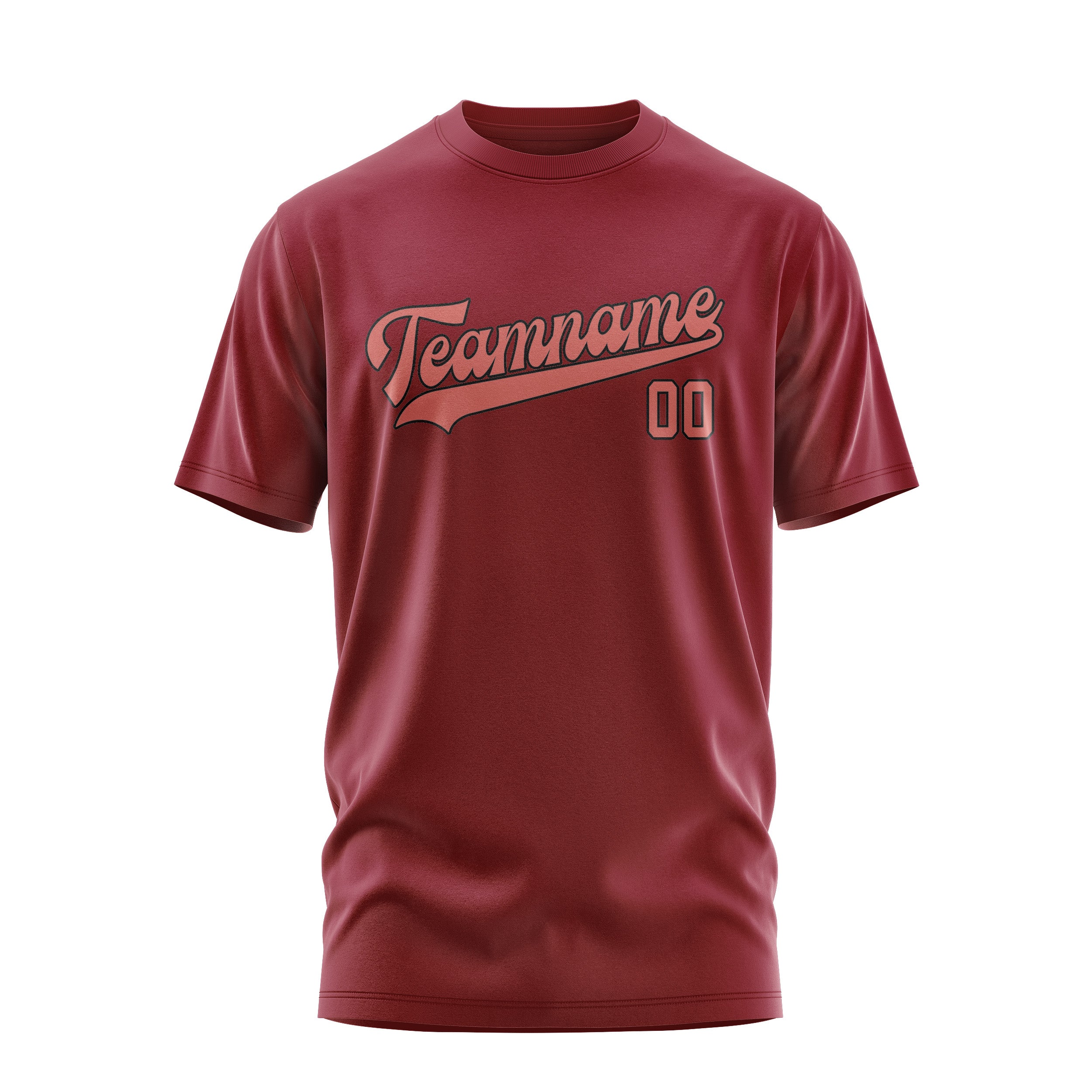 Maßgeschneidertes Karmesinrot Kupferrose T-Shirt