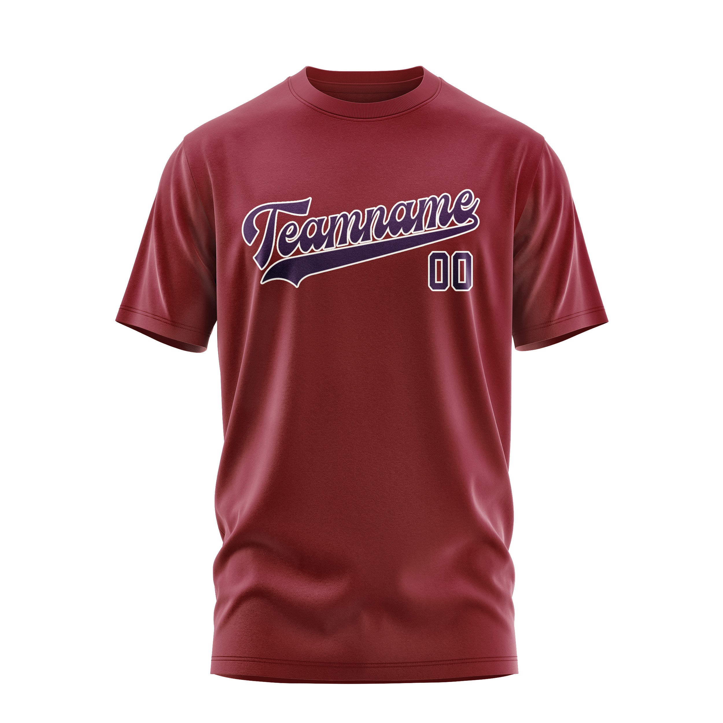 Maßgeschneidertes Karmesinrot Lila T-Shirt