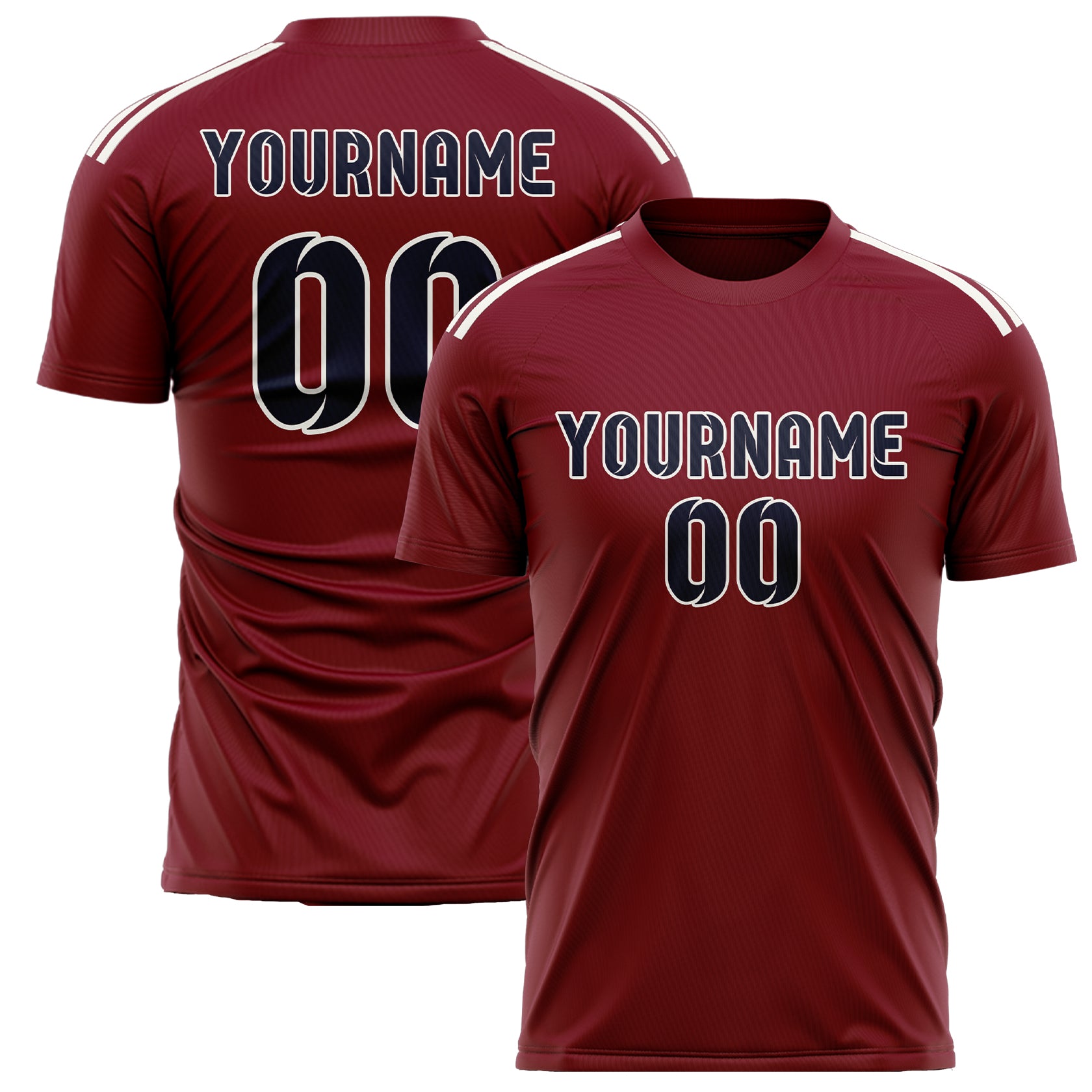 Benutzerdefiniertes Professionelles Karmesinrot Stahlblau Fußballtrikot