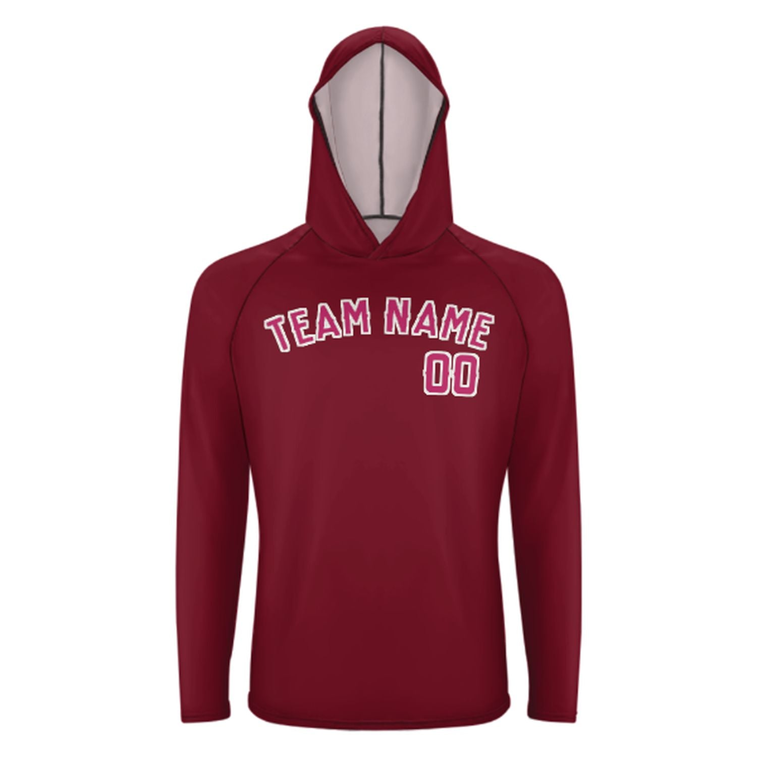 Maßgeschneidertes Karmesinrot Rosarot UV-Hoodie