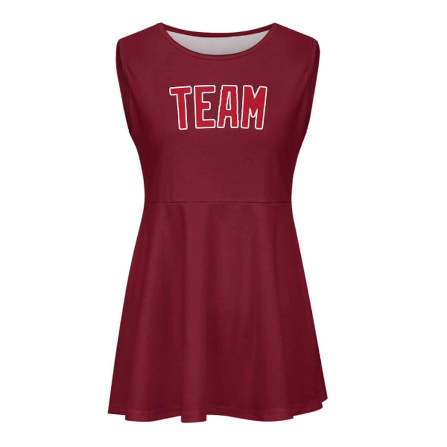 Maßgeschneidertes Karmesinrot Rot Cheerleader-Kleid