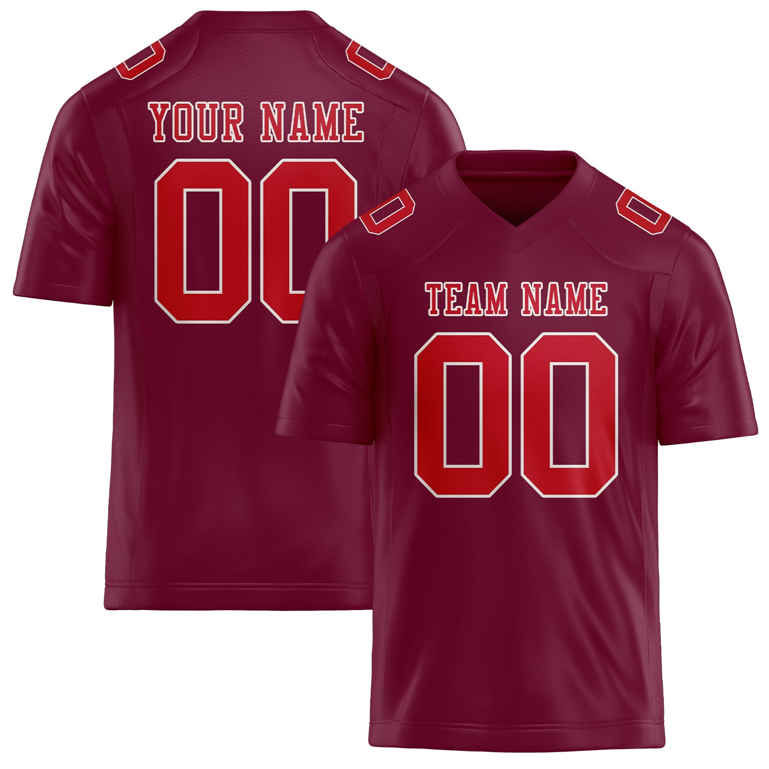 Maßgeschneidertes Professionelles Karmesinrot Rot Rugbytrikot