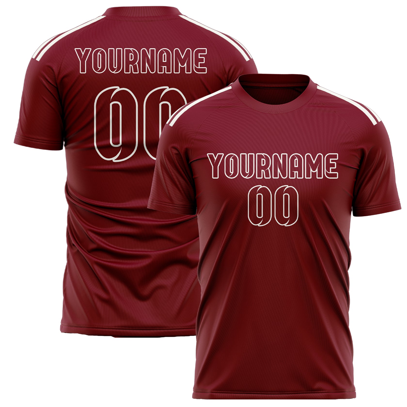 Benutzerdefiniertes Professionelles Karmesinrot Karmesinrot Fußballtrikot