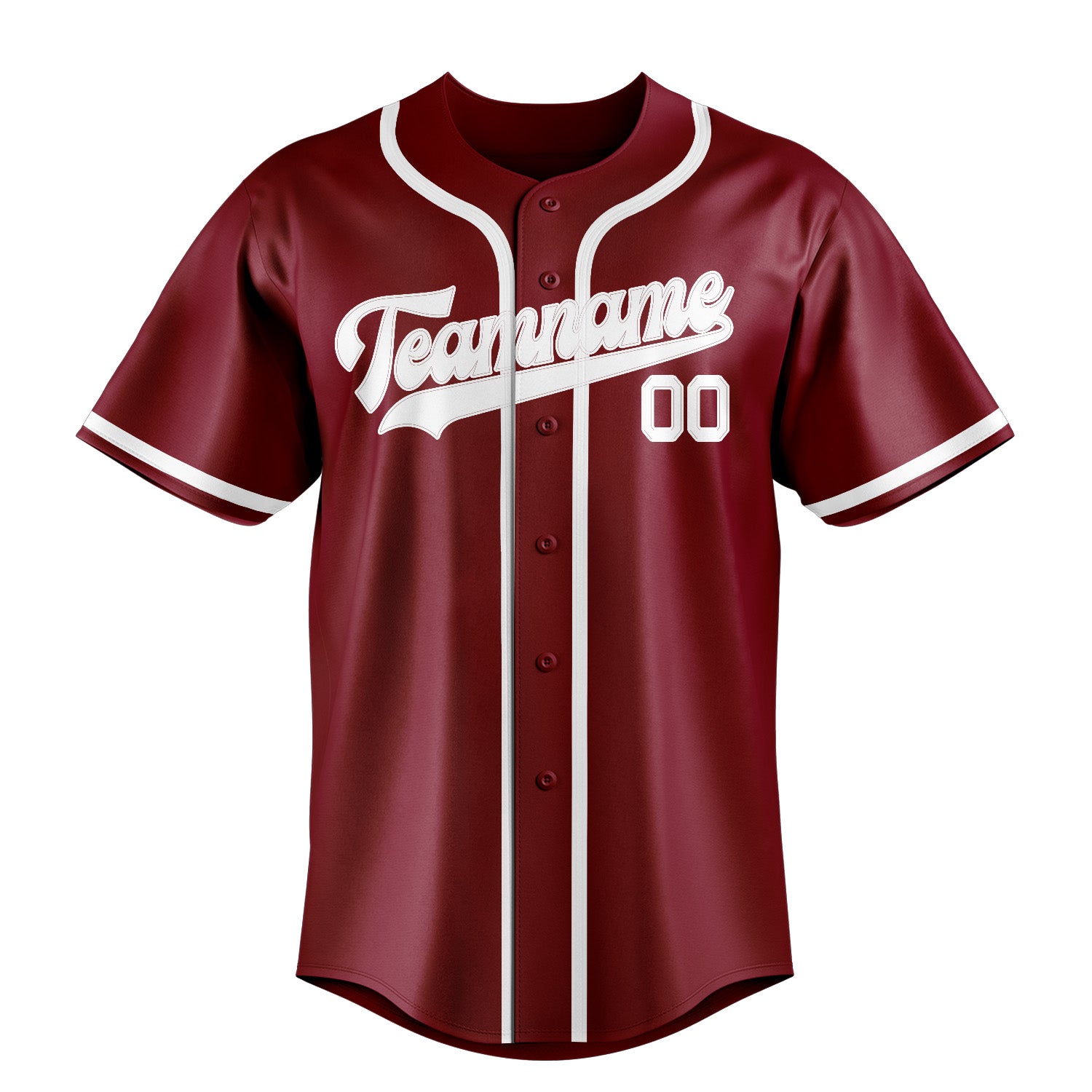 Benutzerdefiniertes Professionelles Karmesinrot Weiß Baseballtrikot