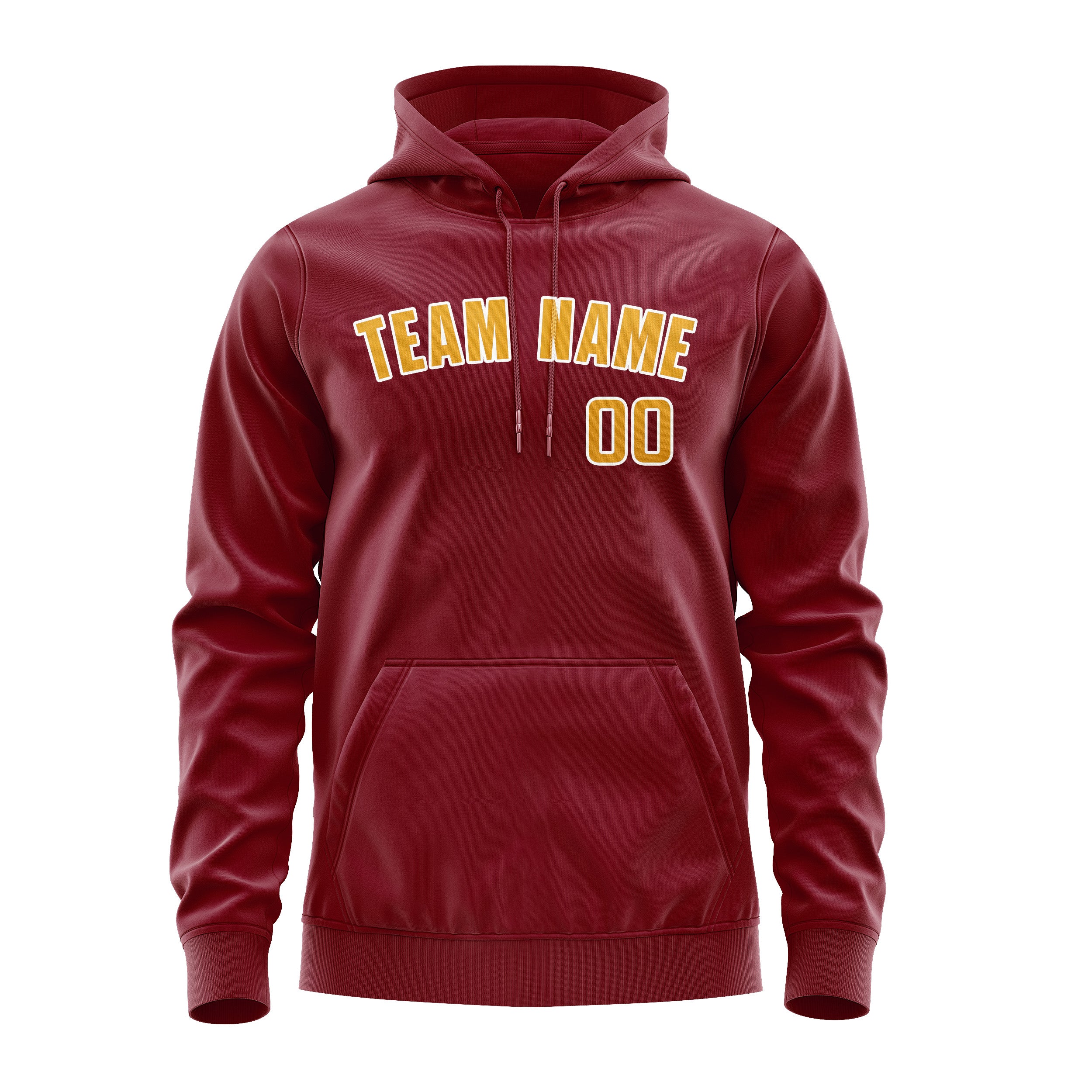 Felpa con cappuccio personalizzata Crimson Yellow