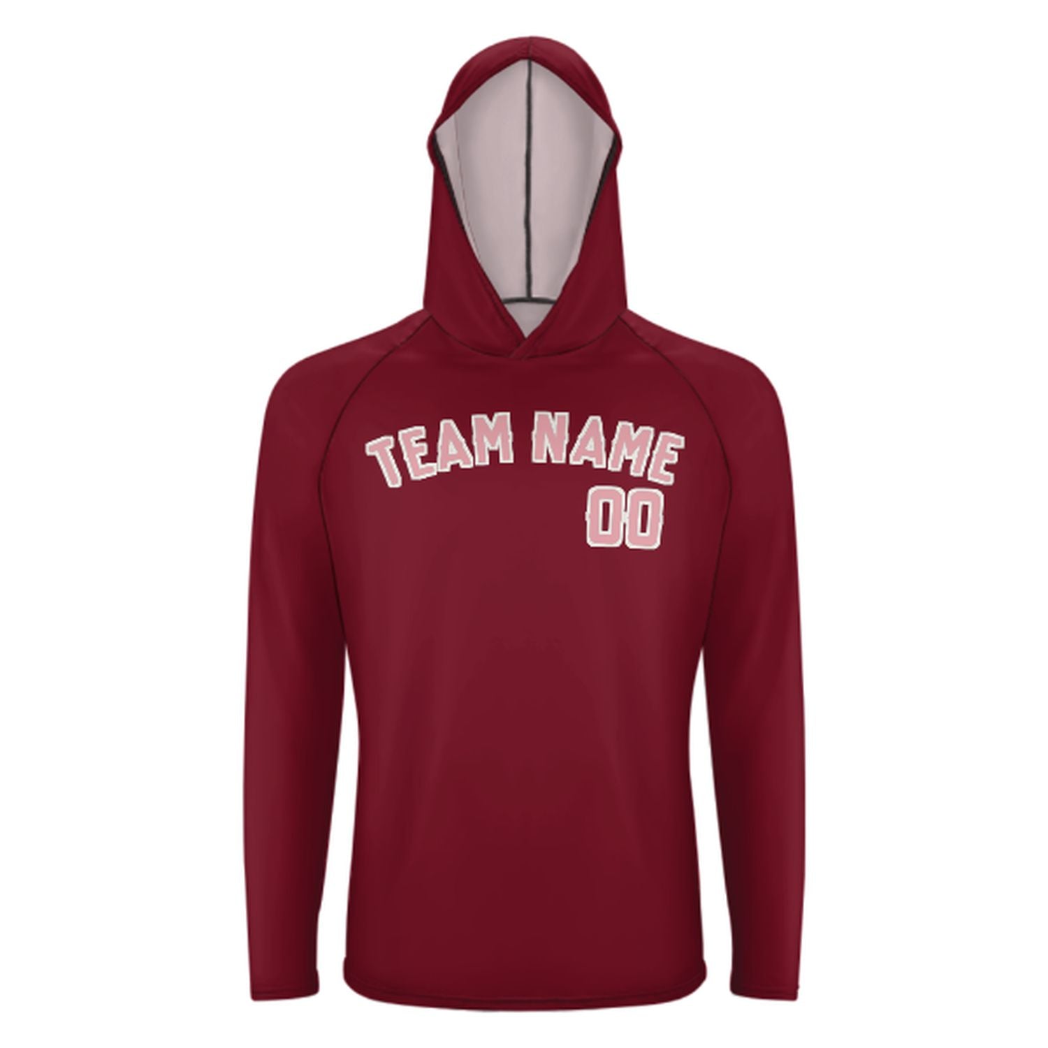 Maßgeschneidertes Karmesinrot Rosa UV-Hoodie