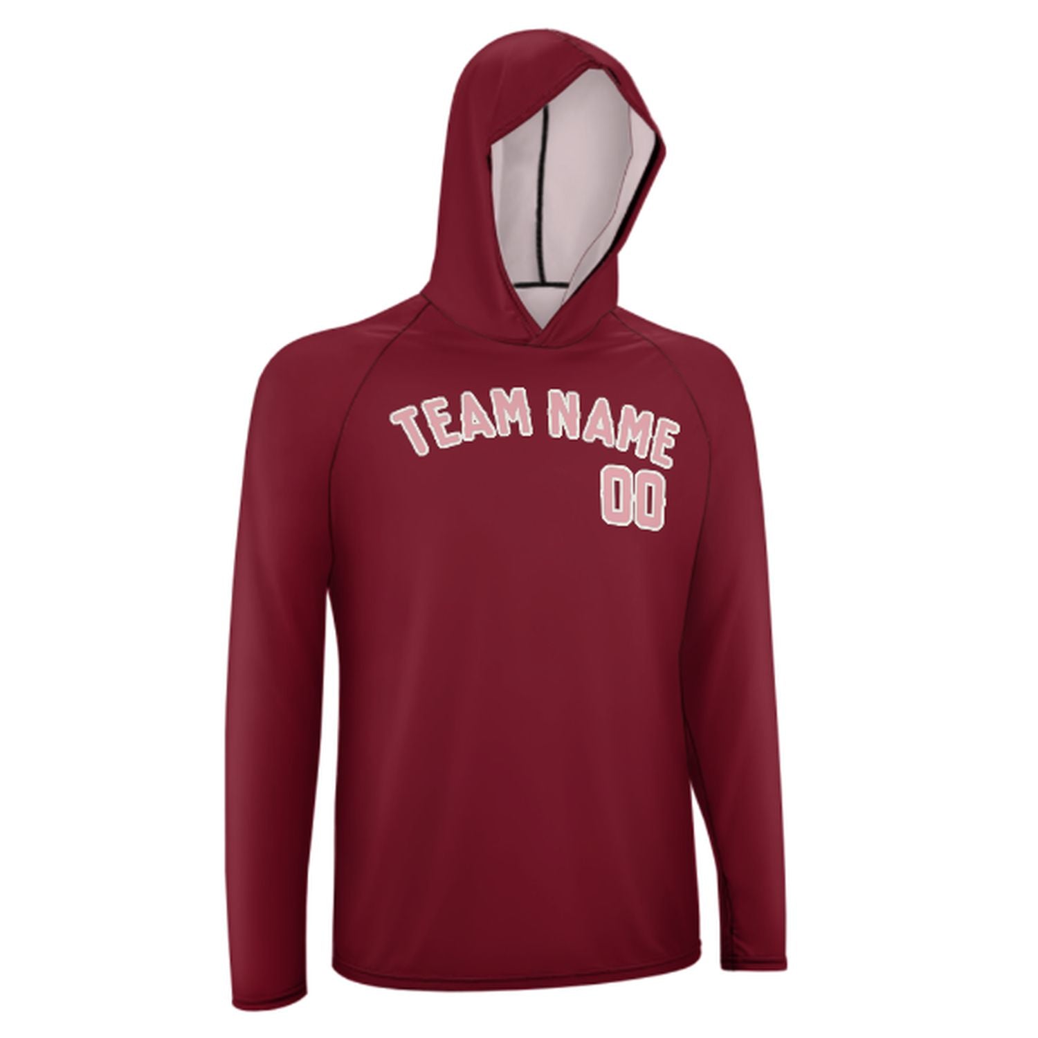 Maßgeschneidertes Karmesinrot Rosa UV-Hoodie