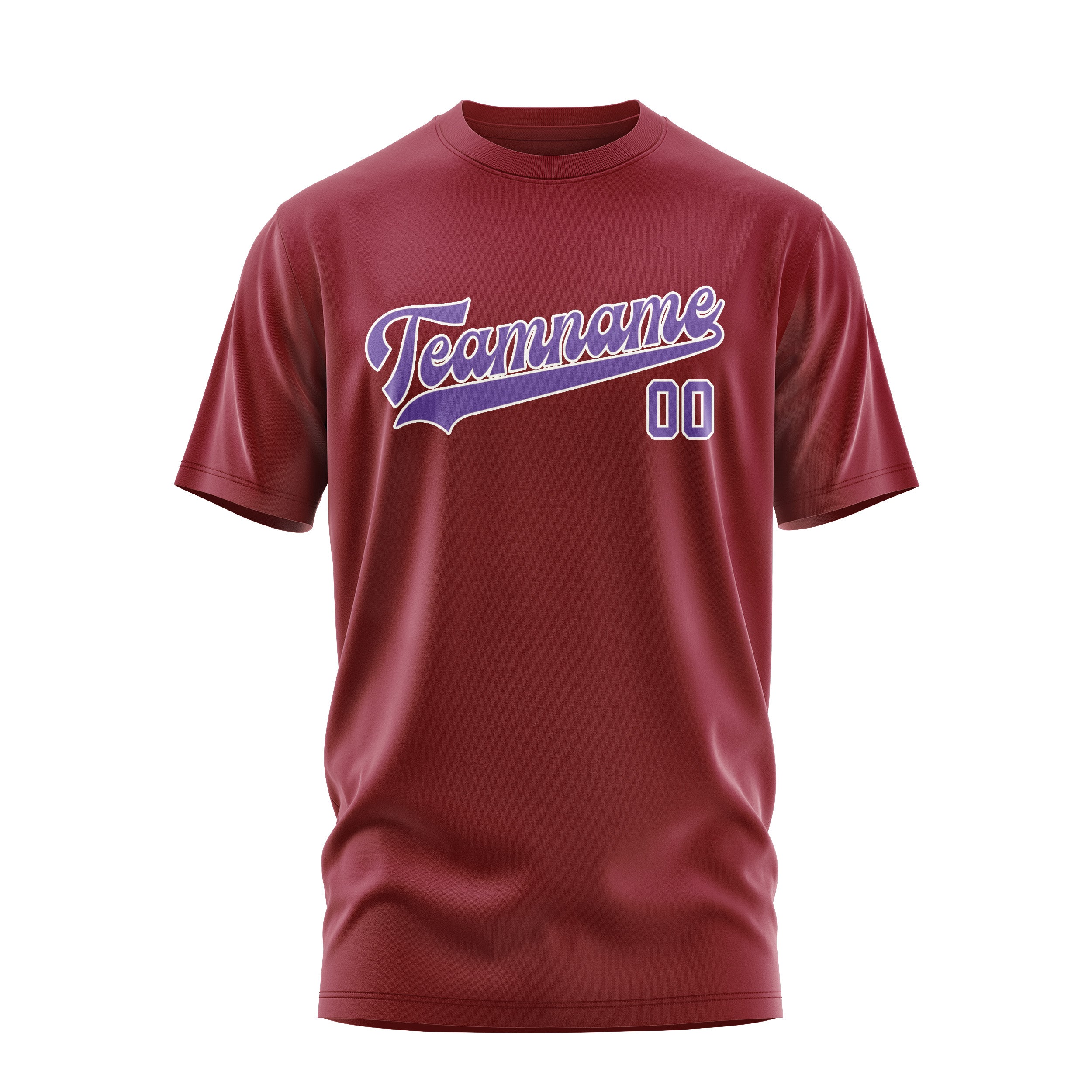 Maßgeschneidertes Karmesinrot Lavendel T-Shirt