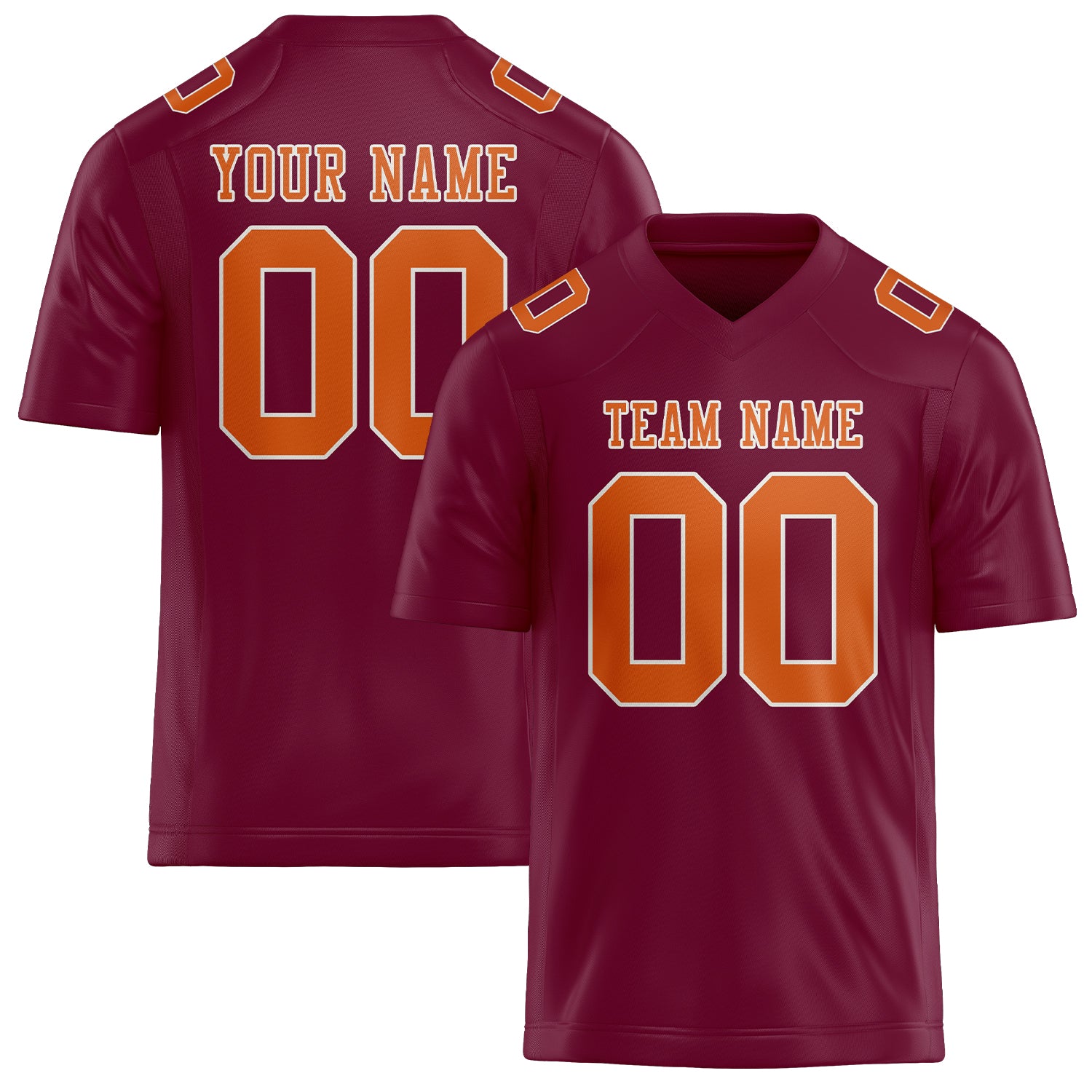 Maßgeschneidertes Professionelles Karmesinrot Orange Rugbytrikot
